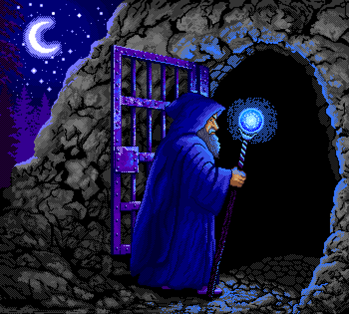 A wizard enters the dungeon